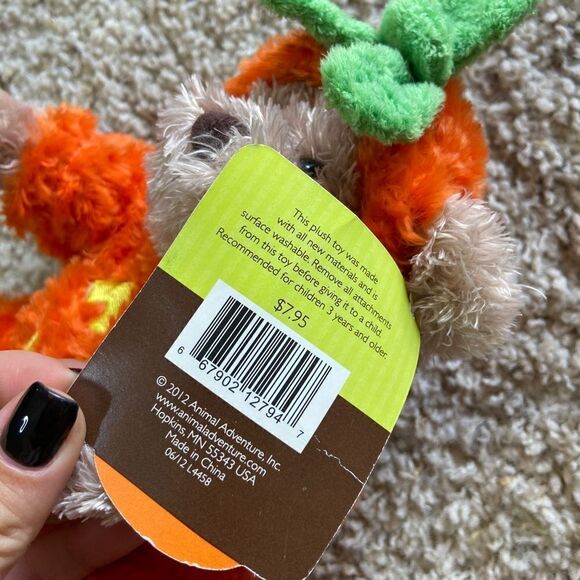 NWT Vtg 2012 Adventure 8” Halloween Teddy Bear Pumpkin Costume Stuffed Animal - Picture 6 of 7